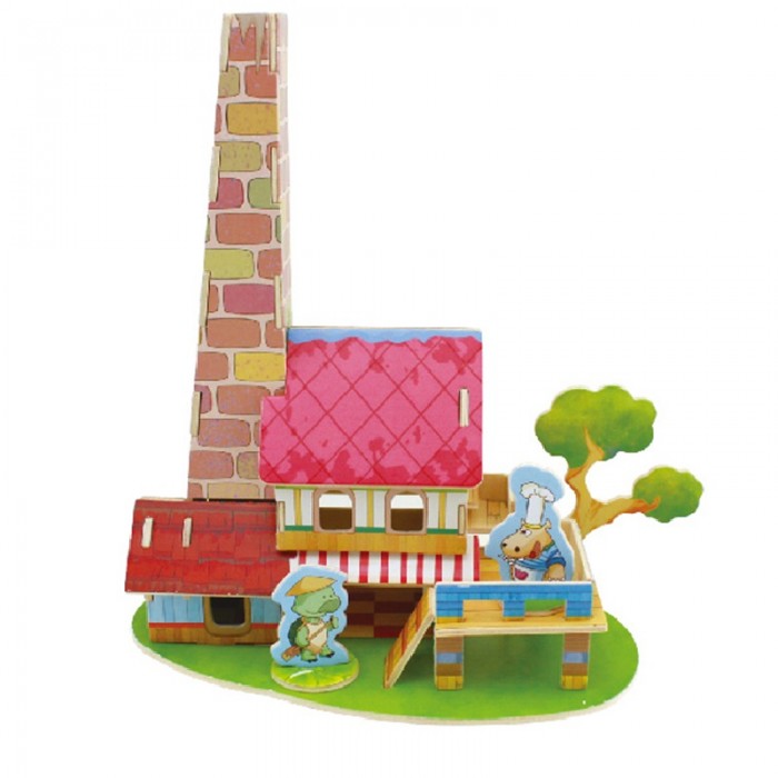 Restaurant Forest Cabine - Puzzle 3D din lemn